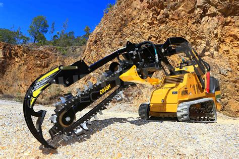 trenching with mini excavator|digga bigfoot trencher.